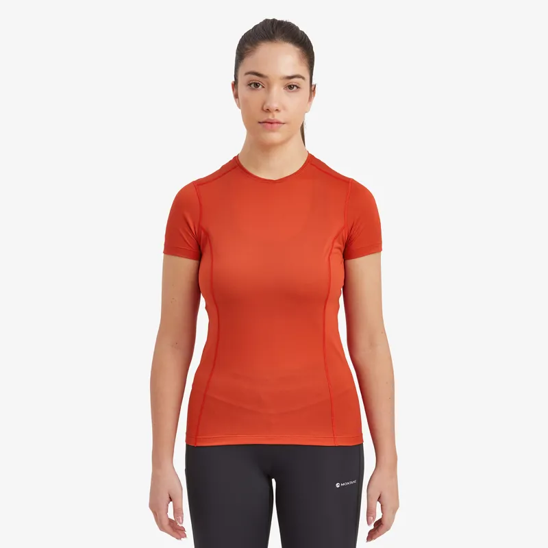 Montane Womens Dart Lite T-Shirt Saffron Red-1